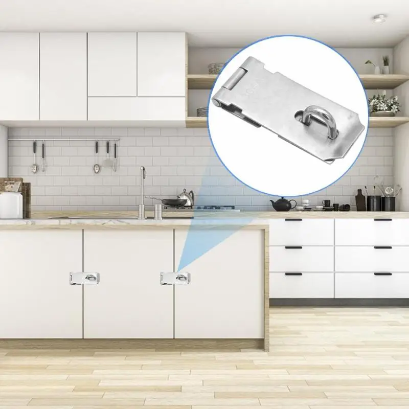 Анти кражи фиксаторами защелки для ящиков Нержавеющая сталь дверной замок