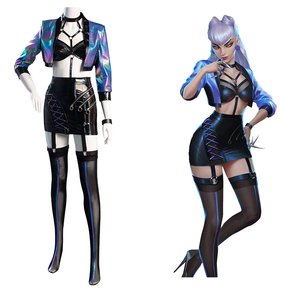 

LOL KDA Agony‘s Embrace Evelynn Cosplay Costumes Women Skirt Outfits Halloween Carnival Suit