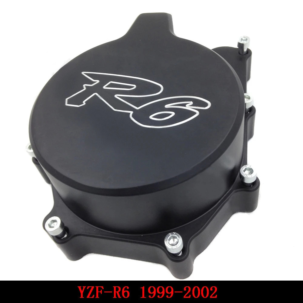 Подходит для Yamaha YZFR6 YZF R6 1999 2000 2001 2002 крышка статора двигателя мотоцикла черная