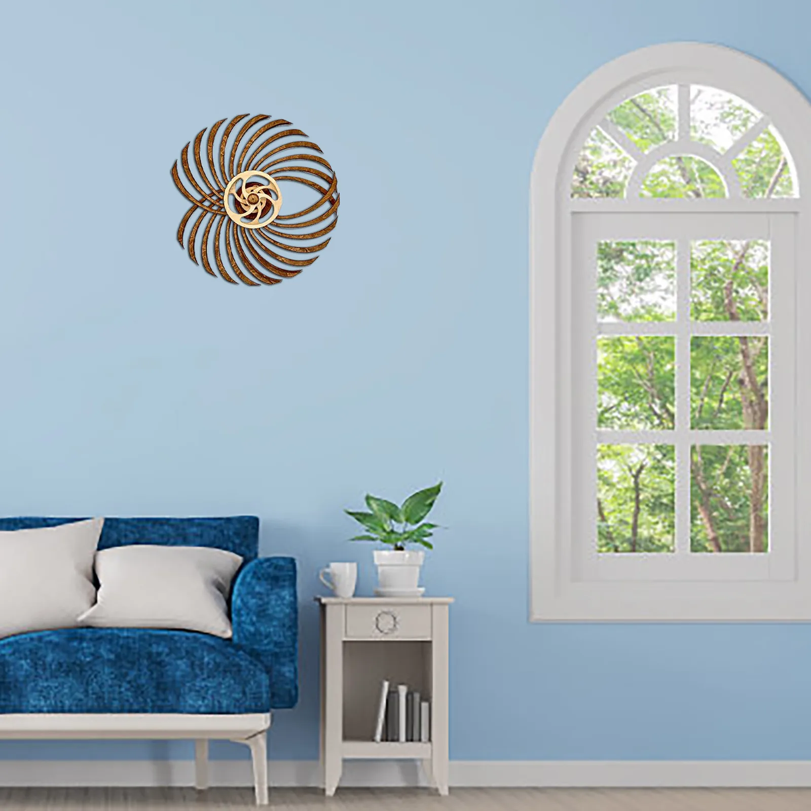 Кинетическая скульптура декоративное украшение для стен деревянная вращающаяся