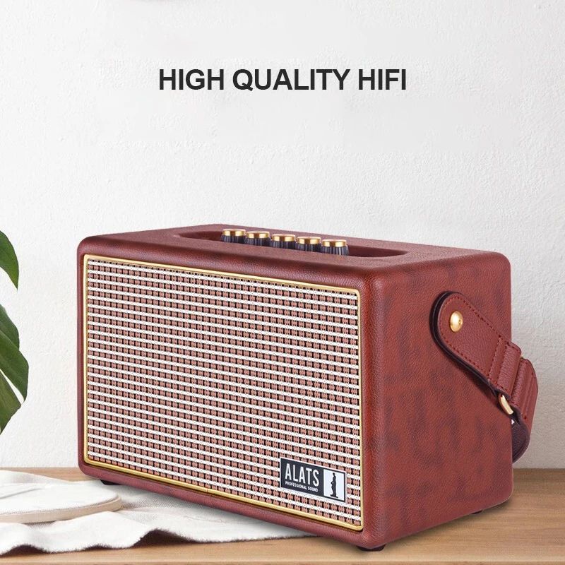 Деревянный динамик Bluetooth 5 0 портативный Топ Роскошный кожаный HiFi без потерь