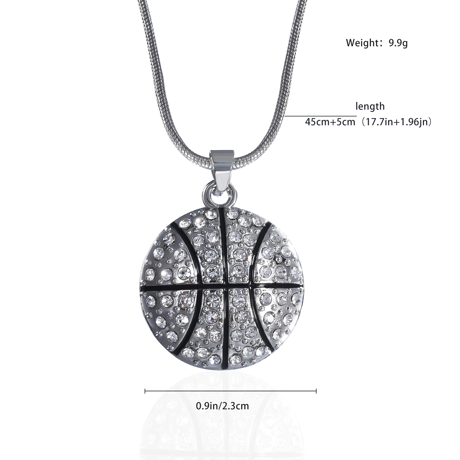 Ожерелье для баскетбола DCARZZ мальчиков Посеребренная Подвеска из нержавеющей