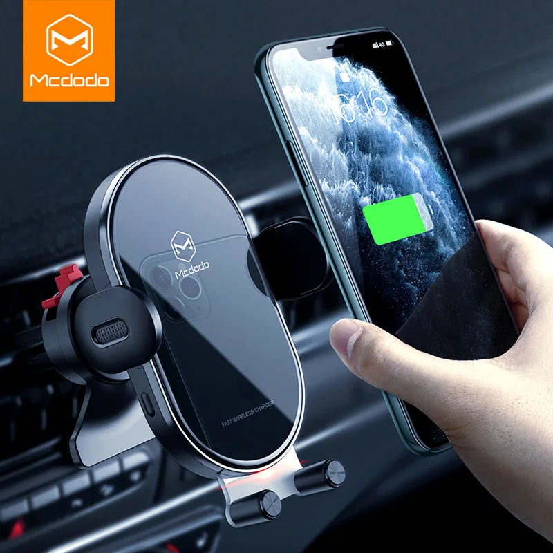 MCDODO 15 Вт Быстрое беспроводное зарядное устройство Автомобильный держатель для
