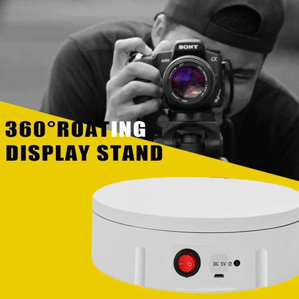 

Adjustable 360 Degree Round Turntable Display Stand Photography Accessories Studio Shooting Photo Background