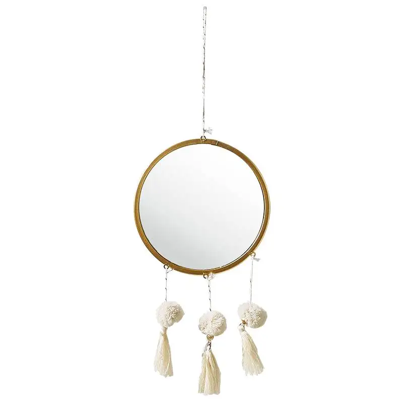 

Nordic INS Wind Girls Bedroom Walls Creative Mirror Hang Decorational Makeup Mirrors Porch Decoration Wall Hanges