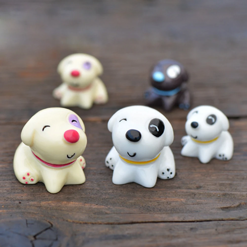 4 шт. Симпатичные смолы собака щенок миниатюрная кукла модель пейзаж мебель