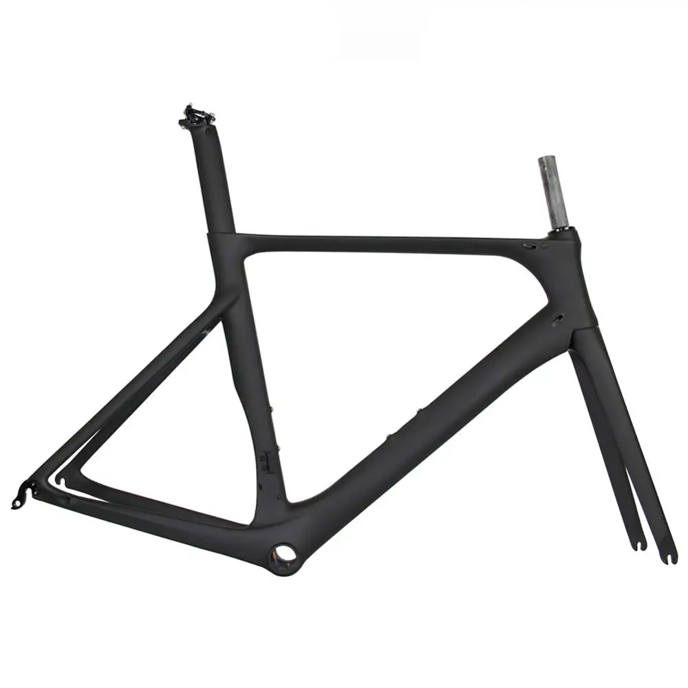 Black Matte Spcycle T1000 руль полностью из углеродного волокна, шоссейный велосипед рама 700C шоссейные углеродного волокна шоссейный велосипед из углеродного комплект BB86 Размеры 50/53/56 см - Цвет: Black Matte