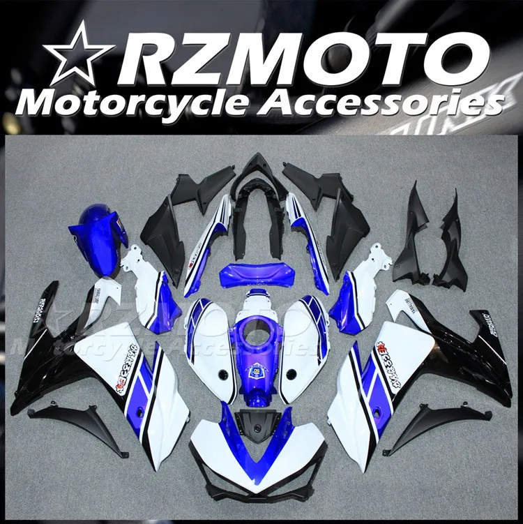 

4Gifts New ABS Fairings kit for YAMAHA YZF-R3 15 16 17 18 YZF-R25 R3 R25 2015 2016 2017 2018 Bodywork set White Blue
