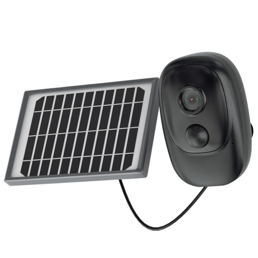 

Low Power Consumption Camera Built-in 6000mAh 18650 Rechargeable Battery Powered WiFi Outdoor Security Camera with Solar Panel