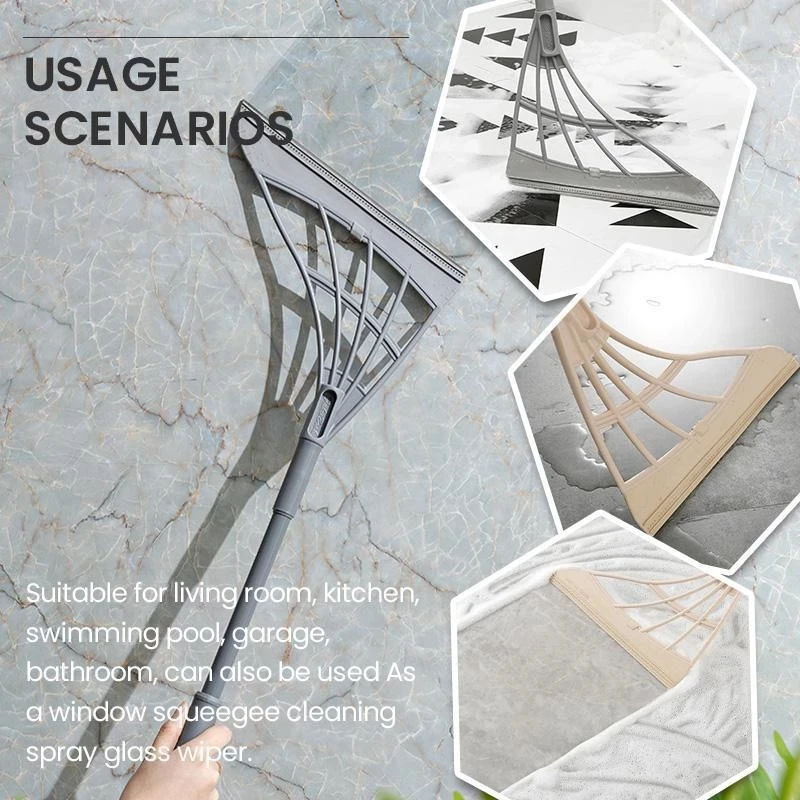 Резиновая щетка с ручным нажимом Швабра Волшебная скребок для мытья пола