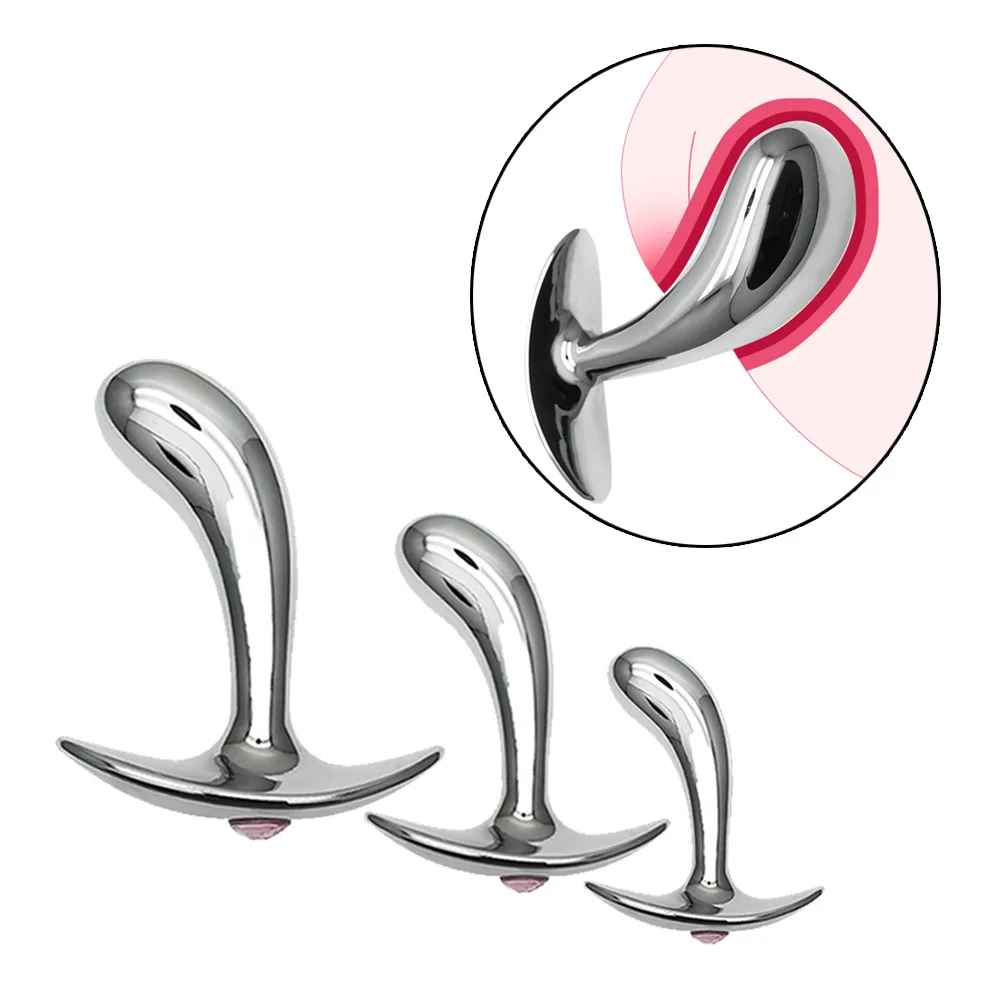 Анальная пробка S/M/L фаллоимитатор из нержавеющей стали металлическая массажер