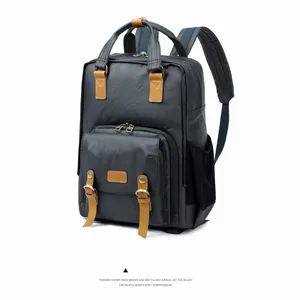 professional retro fashion casual waterproof canvas dslr camera bag photography tripod cameras backpack for canon nikon sony free global shipping