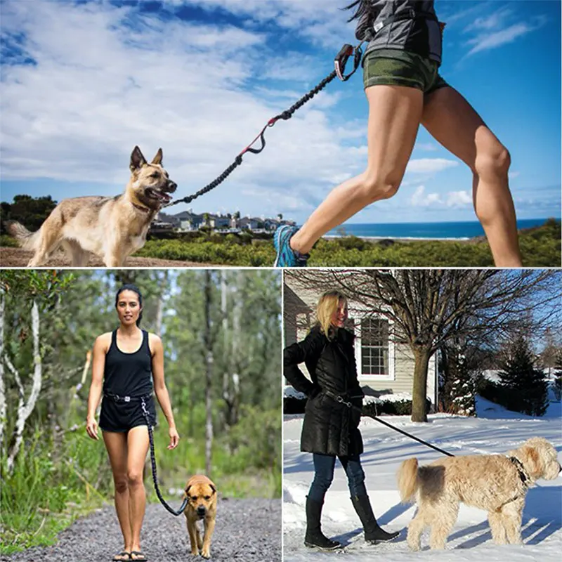 Светоотражающий Выдвижной Поводок для собак регулируемый поясной ремень с двумя