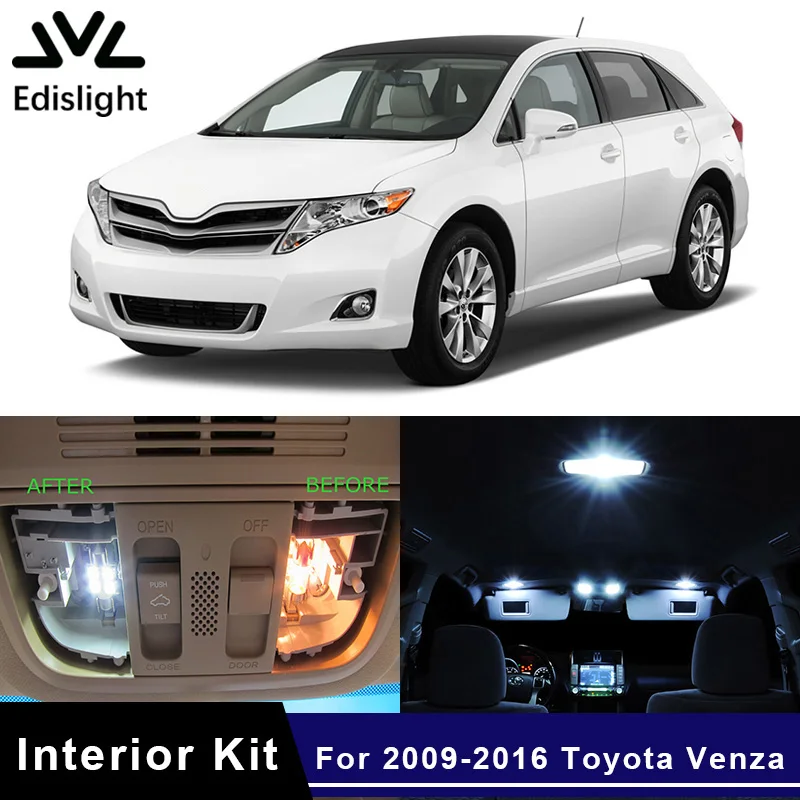 

13 шт., автомобисветильник светодиодные лампы для салона Toyota Venza 2009 2010 2011 2012 2013 2014 2016