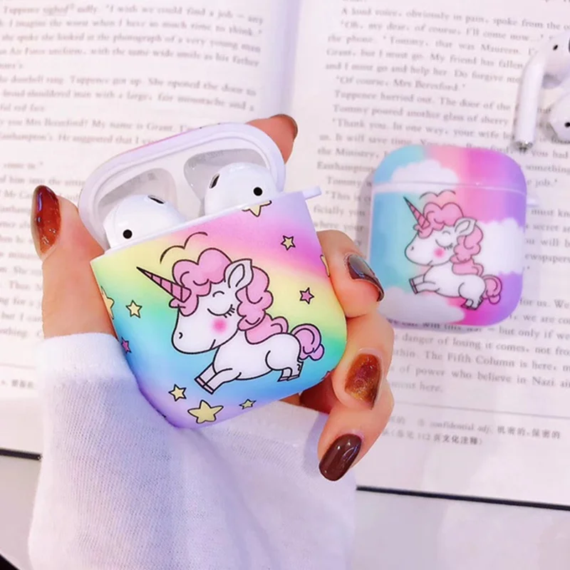 Милый Единорог декоративный силикон чехол для Apple Airpods Air Pods аксессуары защитный