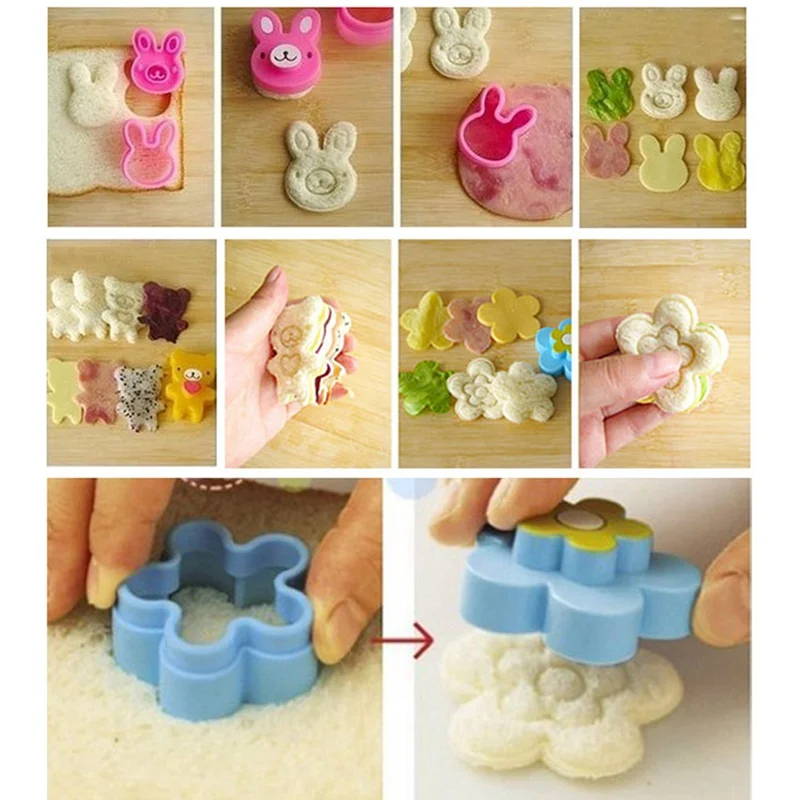 Форма Сэндвич-формы мини-формочки для печенья детей милые животные пластиковые