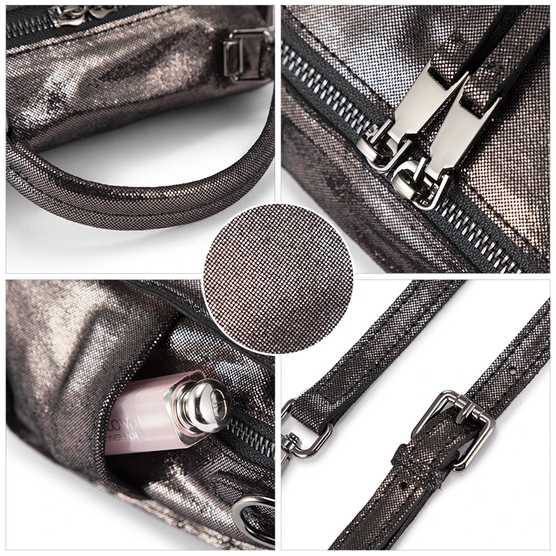 Дамские сумочки REALER из натуральной кожи саквояж через плечо мешок Классический