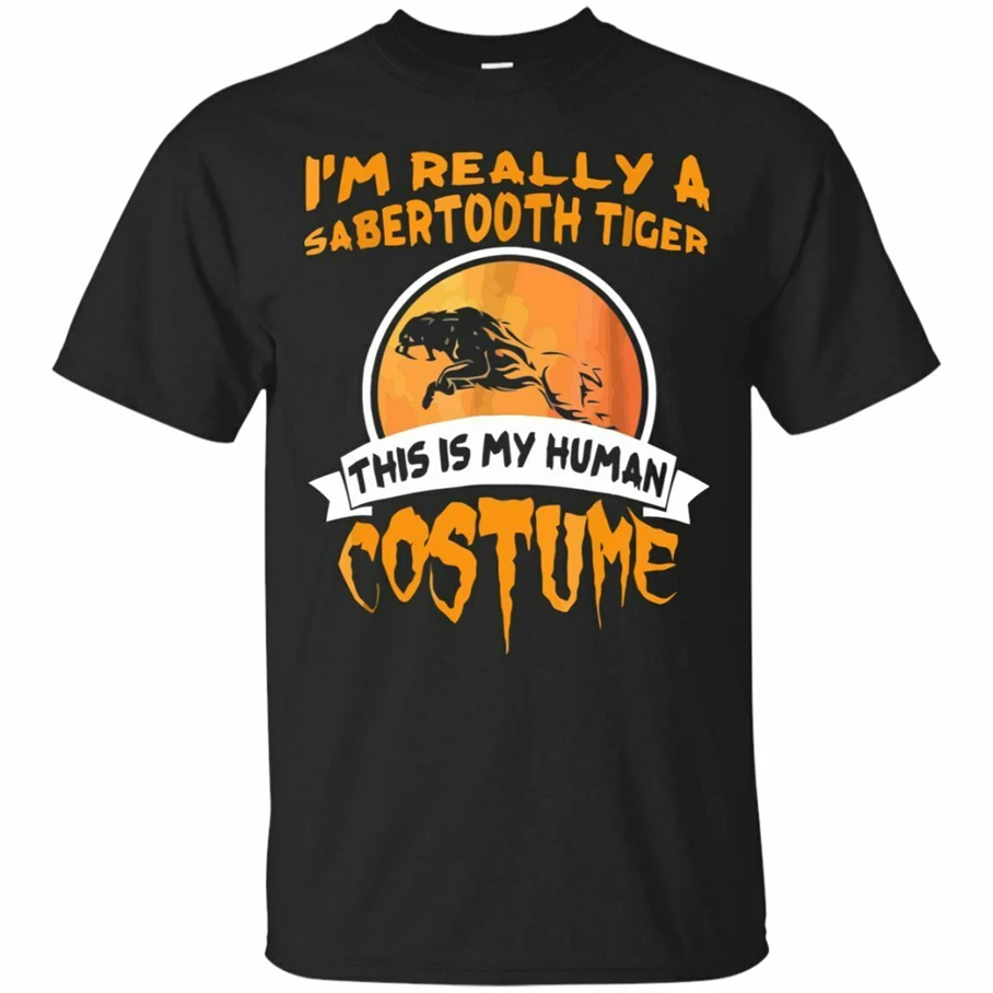 Это мой костюм человека я действительно саберзуб Тигр Футболка Размер Custom