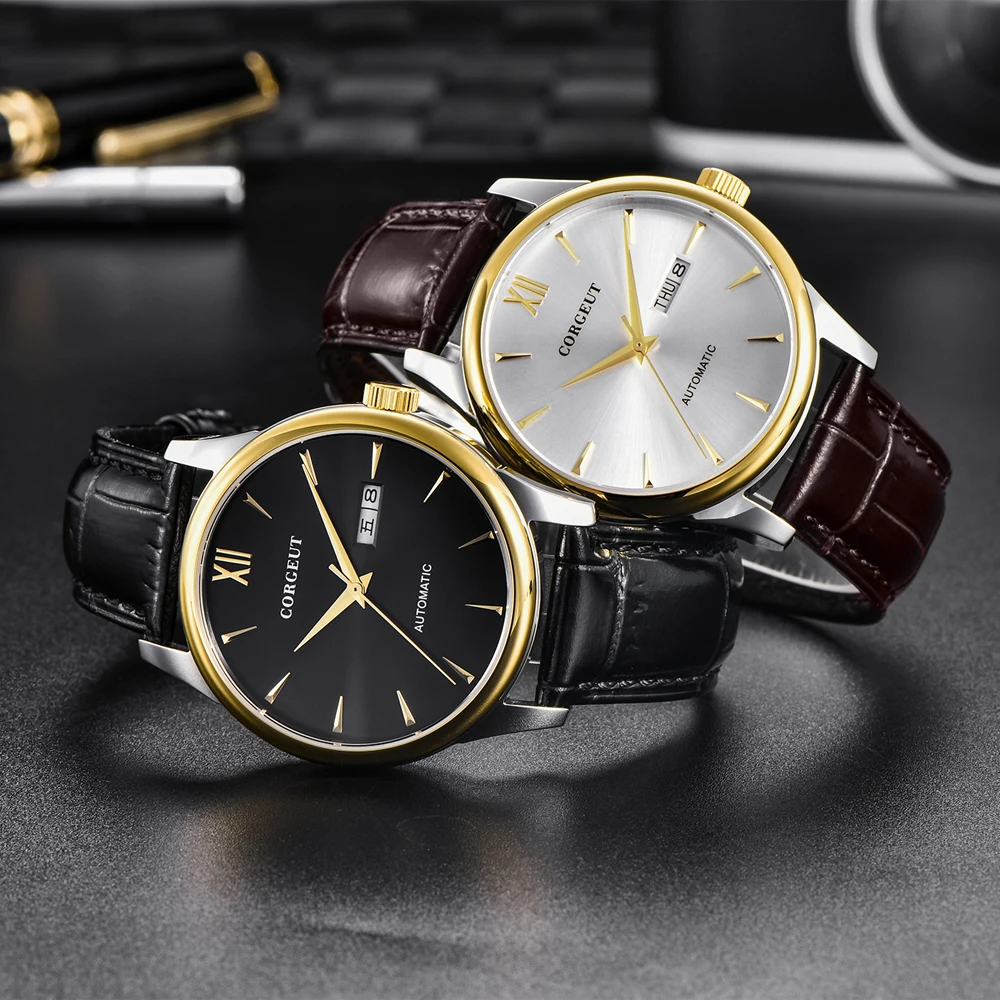 Часы-Авиатор мужские механические с сапфировым стеклом водонепроницаемые