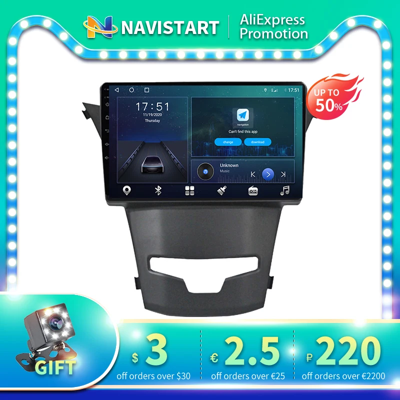 Автомобильное радио для Ssangyong Korando 3 Actyon 2 2013-2017 Авторадио GPS-навигатор аудиоплеер