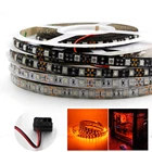 5050 нм оранжевая гибкая светодиодная лента 12 В постоянного тока 3528 SMD полосная лампа Molex Соединительная лента лампа для ПК чехол для компьютера фон