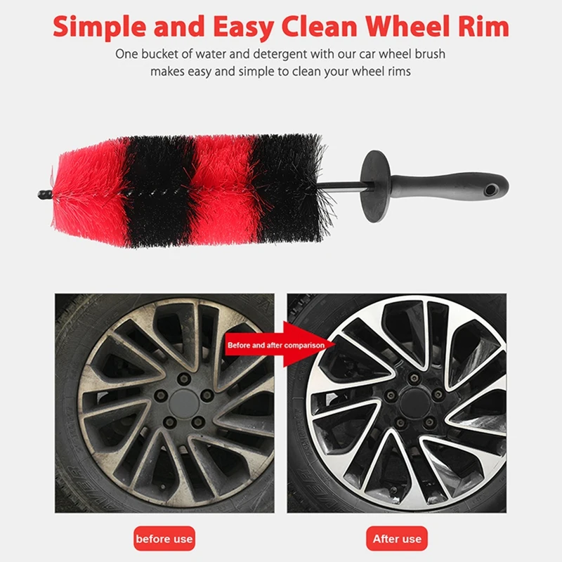 

Car Wheel Wash Vehicle Car Motorcycle Wheel Tire Rim Scrub Brush Cleaner Washing Tool