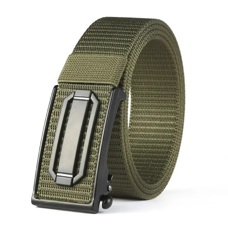 

New fashion canvas belt men's trendy automatic buckle versatile inner wear sports and leisure breathable nylon belt