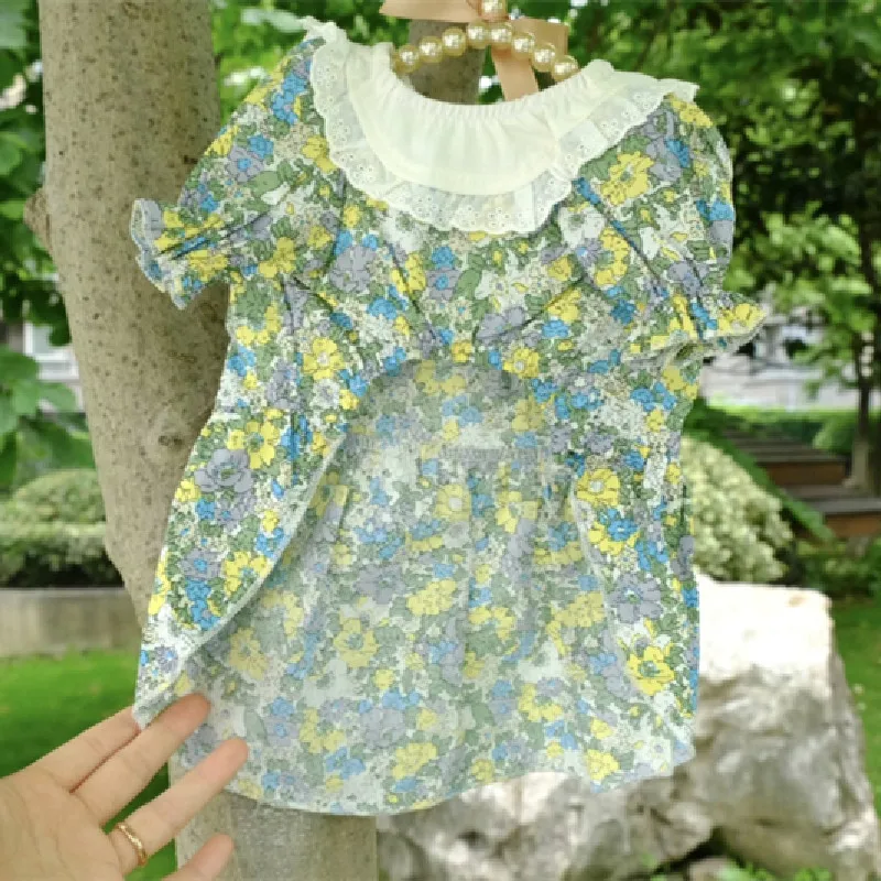 

Summer Pet Clothes Cute Floral Dog Dress Cat Puppy Skirt Yorkshire Terrier Pomeranian Poodle Bichon Schnauzer Pet Clothing New