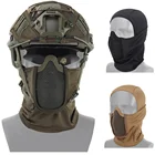Тактический головной убор маска Airsoft сетка на пол-лица маска Велоспорт Охота Пейнтбол Защитная маска тень боец головной убор