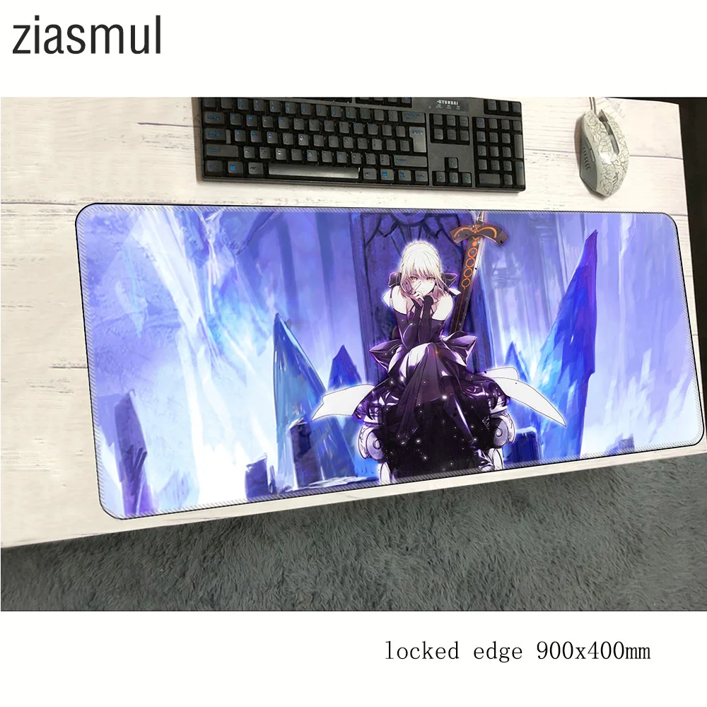 Saber Alter коврик для мыши 900x400x2 мм компьютерной fate игровые аксессуары клавиатура pc