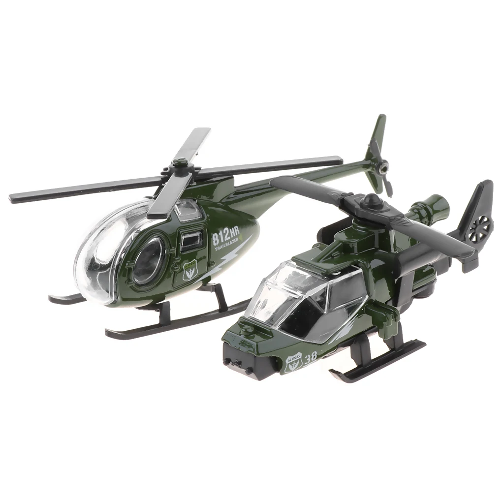 

6pcs/set Alloy Diecast Metal Car Helicopter Tank Playset Kids Toy