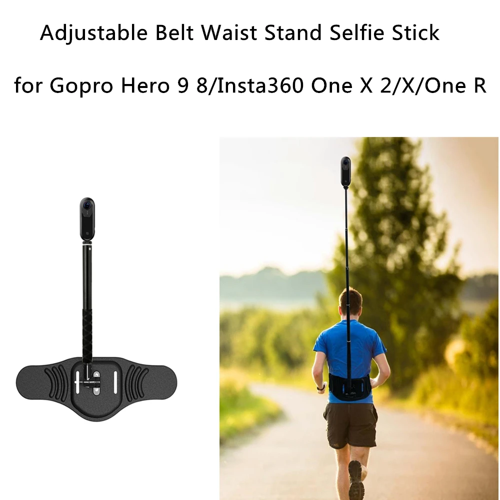 Insta360 One RS/R/One X2/X Sports Camera Bracket for Gopro 10/9/8 Adjustable Belt Stand Selfie Stick Waist Holder Accessories