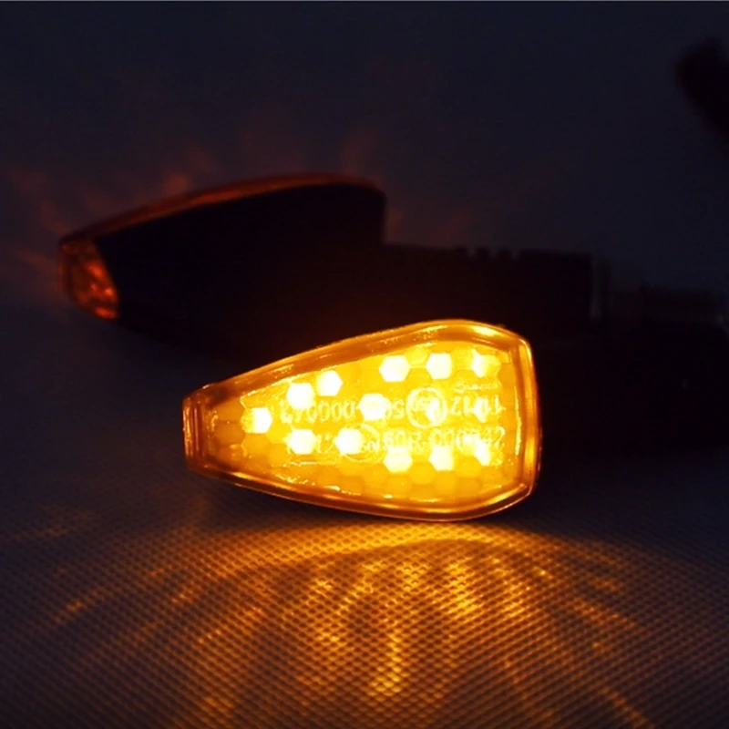 

2pcs Universal 14LED Motorcycle Turn Signals Long Short Turn Signal Indicator Indicator Lights Blinker Light Flashers J60F