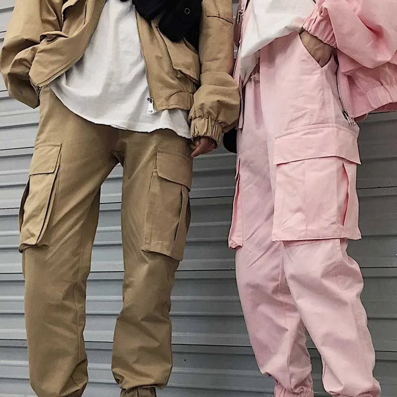 Комплект из двух предметов Женская куртка и брюки карго комплект 2 бомбер пальто