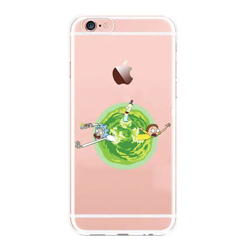Для Fundas iPhone 6 Чехол SE 5s 6S 7 Plus Rick And Morty Мягкий Силиконовый ТПУ чехол 2017 новое