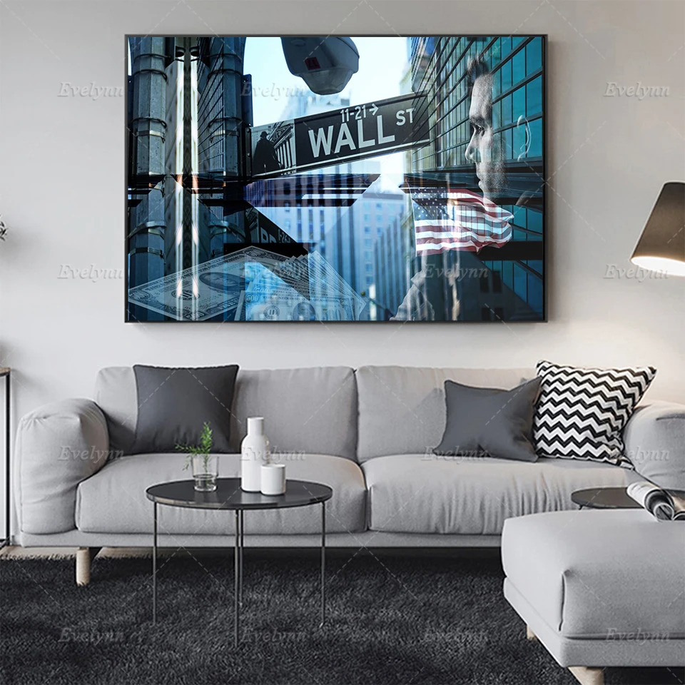 

Wallstreet Stock Market Вдохновляющие постеры And Print Modern Office Home Decor Stock Trading настенная Картина на холсте коридор