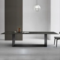 rock plate dining table rectangular modern simple villa family nordic dining table