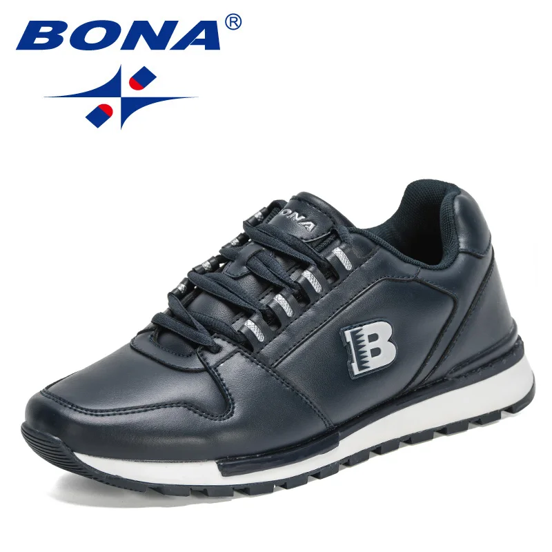 BONA 2021 New Designers Popular Sneakers Lightweight Men Sport Shoes Jogging Footwear Man Walking Shoes Male Zapatos De Hombre