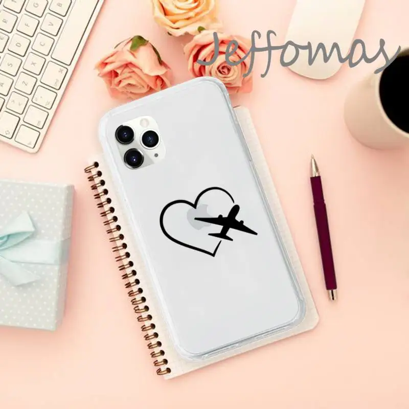 

World Map Travel Phone Case Transparent for iPhone 11 12 mini pro XS MAX 8 7 6 6S Plus X 5S SE 2020 XR