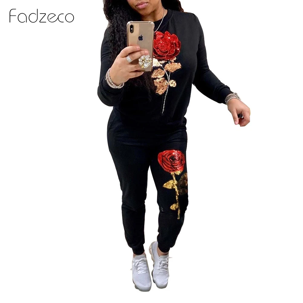 Женский спортивный костюм Fadzeco осенний комплект из 2 предметов в африканском