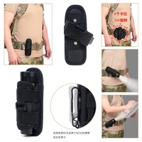 outdoor tactical flashlight pouch holster molle belt 360 degrees rotatable torch case holder hunting light accessories waist bag