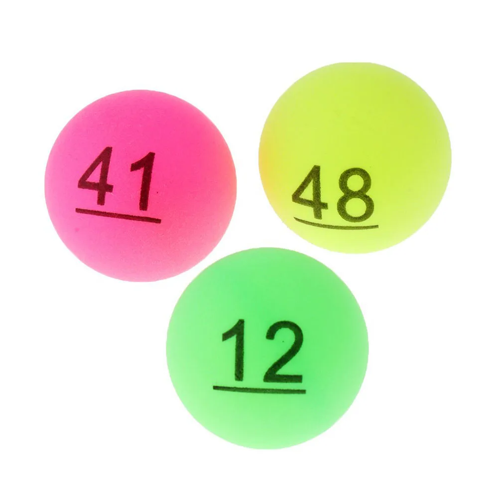 50 шт. красочный номер настольный теннис мяч пинг понг мячи обучение лотерейная