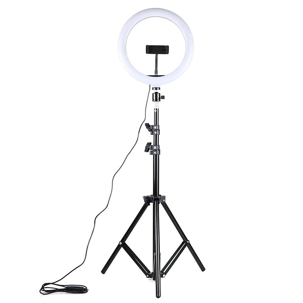 

Selfie Ring Light With Tripod Phone Ringlight Smartphone Rigth Ligth Bright LED Photo Lamp For Vedio Photographic Lighting Stand
