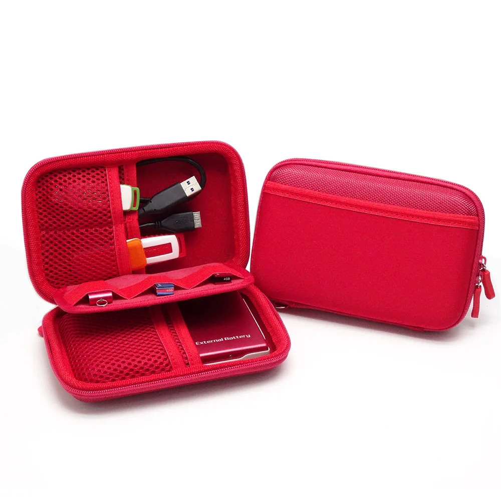new 2 5 hdd bag external usb hard drive disk carry mini usb cable case cover pouch earphone bag for pc laptop hard disk case free global shipping
