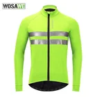 WOSAWE зимняя флисовая Мужская велосипедная куртка ветрозащитная Светоотражающая велосипедная куртка для бега MTB куртка теплая ветровка одежда
