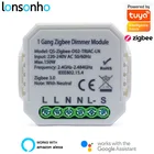 Lonsonho Tuya умный Zigbee диммер с модулем переключения сбез нейтрального Smartlife Zigbee2MQTT ZHA Alexa Google Home совместимый
