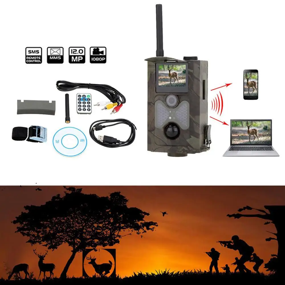 

3G Cellular Hunting Cameras HC550G Wireless Cameras SMS MMS SMTP 16MP 0.5s Trigger Time HD Night Vision IP56 Waterproof Trail Ca
