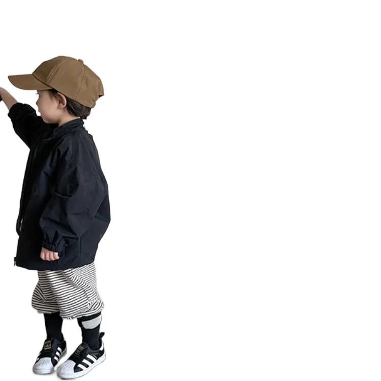 

Children Splicing Striped Pants 2021 Spring and Autumn New Boys and Girls Temperament Casual Soft Comfortable Korean Loose Pants