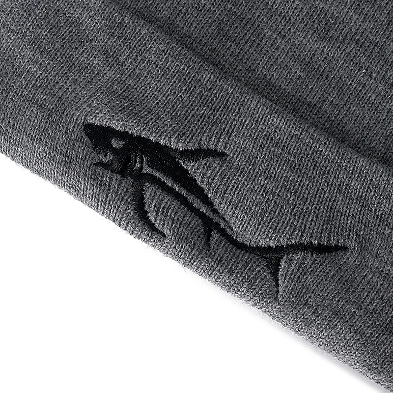 1 шт шапка Большая акула вышивка повседневное женская мужская теплая вязаная