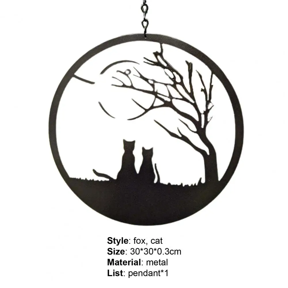 

55% Dropshipping!!Hanging Ornament Delicate Eye-catching Metal Realistic Cats Fox Silhouette Pendant for Daily Use